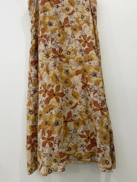 Coldwater Creek Vintage Linen Floral Midi Dress 18 Cottagecore Boho Summer - Picture 3 of 10